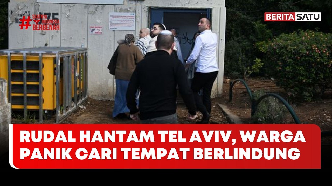 Warga Tel Aviv Berlindung Saat Rudal Menghujani Kota #beritasatu
