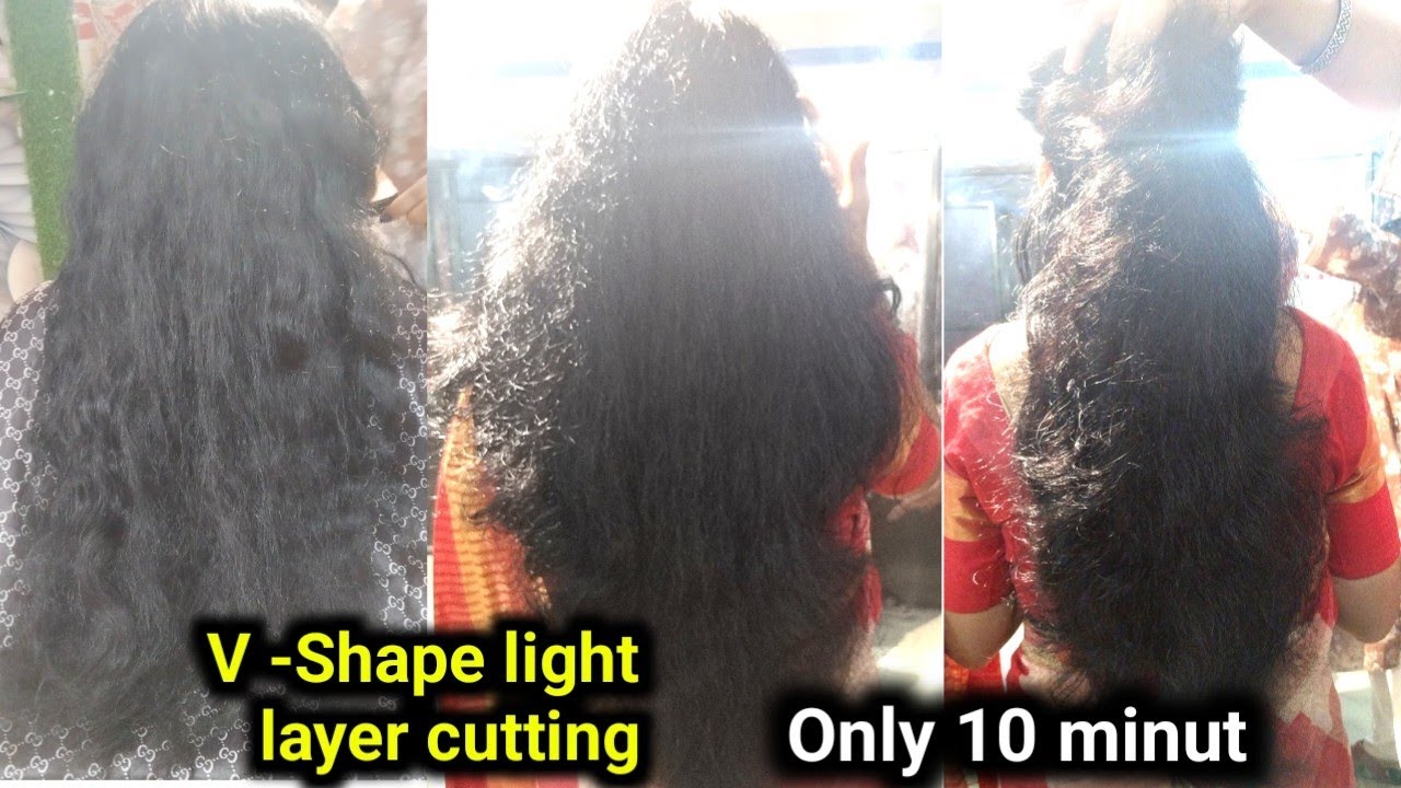 V -Shape light layer cutting only 10 minut।v shape hair cutting।hair cutting।#viralvideo