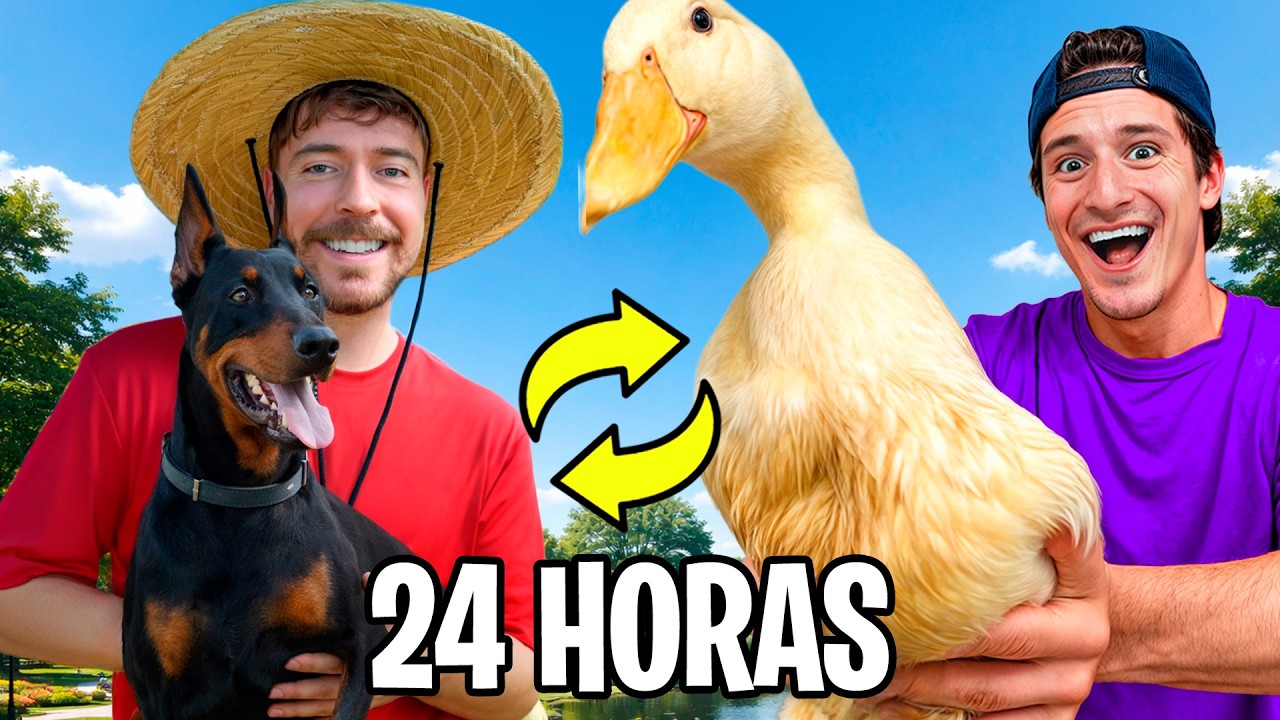INTERCAMBIE MASCOTA CON MRBEAST POR 24 HORAS !!