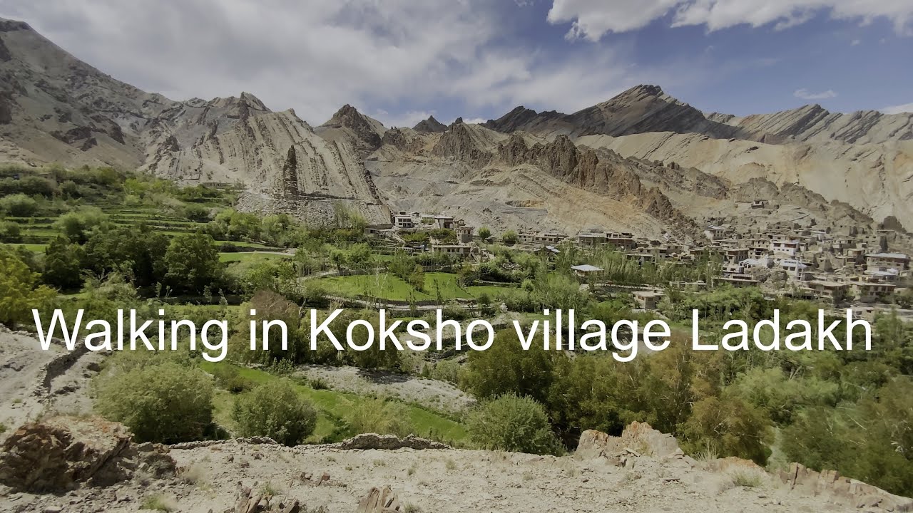 Walking in Koksho village Ladakh 4K