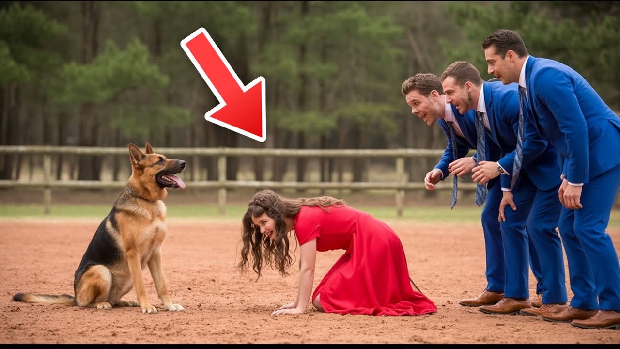 Reiche stoßen ein armes Mädchen zu einem Schäferhund – was dann geschieht, schockiert alle