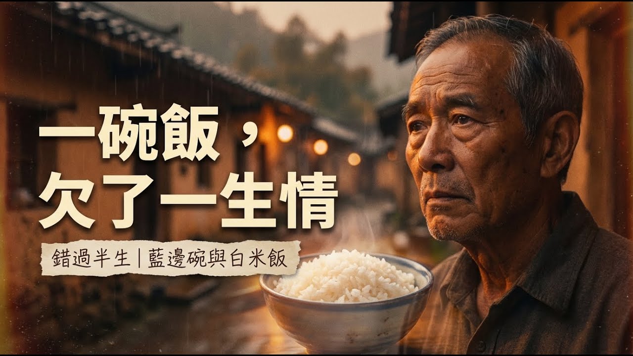 一只藍邊碗的白飯，成了他一輩子都還不完的情