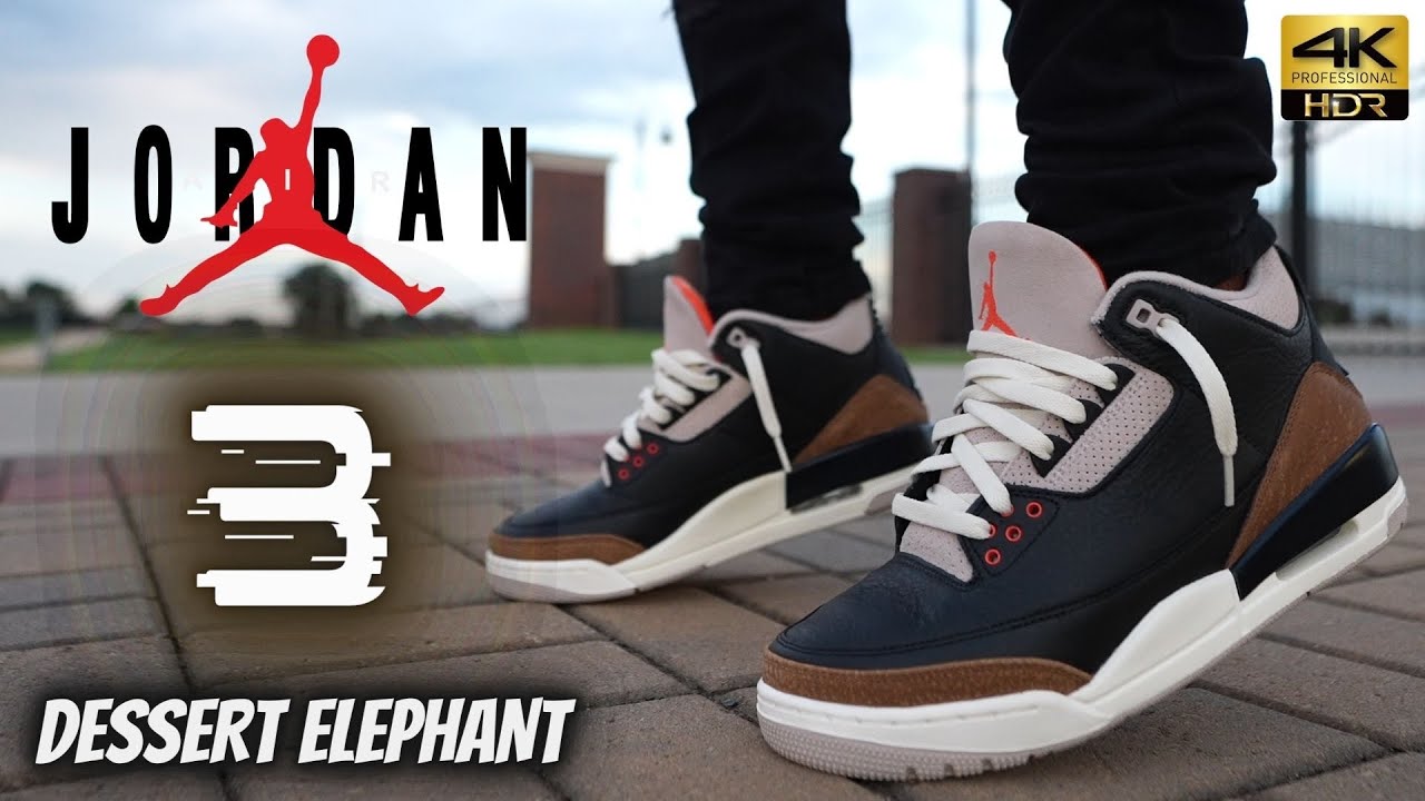 JORDAN 3 DESSERT ELEPHANT DETAILED REVIEW & ON FEET W/ LACE SWAPS!!