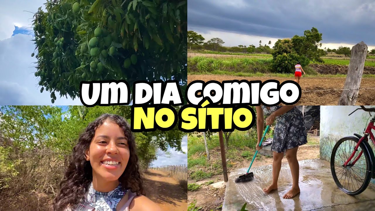 Um dia comigo no sítio / peguei manga / planejando fazer uma casa no sítio 🏠sonho🥰