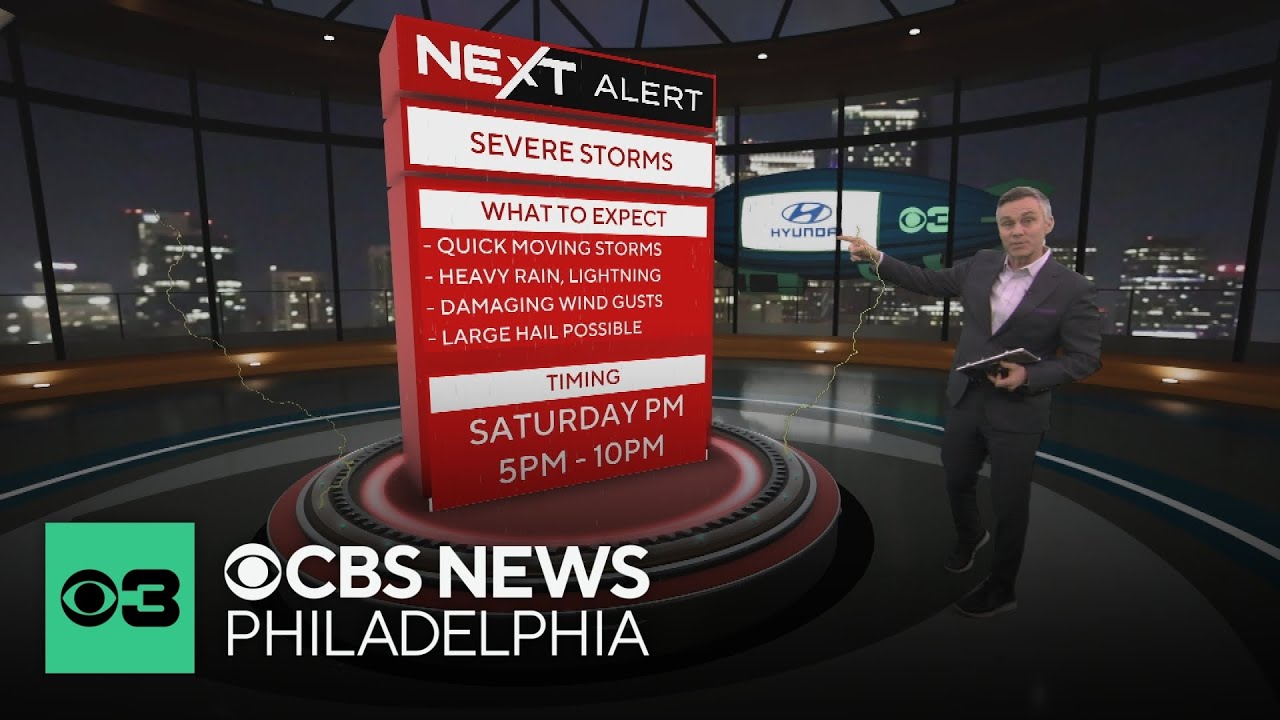 Slight risk of severe storms in Philly region Saturday night | NEXT Weather