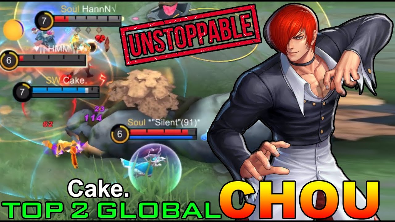 Unstoppable Gameplay Chou MVP Roam Tank Build!! - Top 2 Global Chou By Cake. | MOBILE LEGEND.