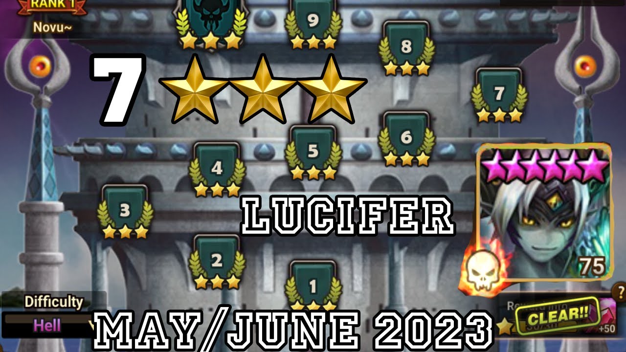 TOA Hell LVL 7 LUCIFER 3 Star Clear May/June 2023 *Summoners War*