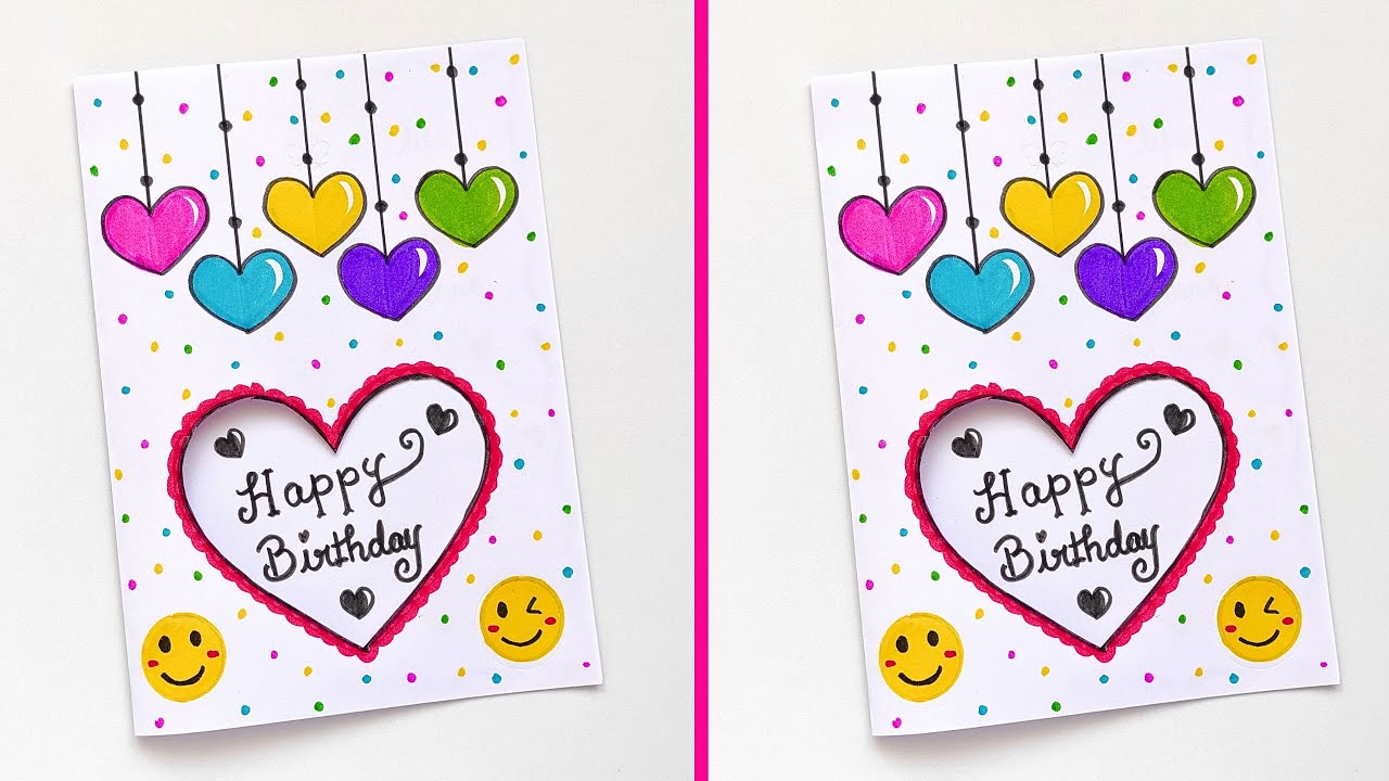 🎂 Открытка с Днём Рождения 🎂 | Простая и милая идея открытки на день рождения | Как сделать прост...