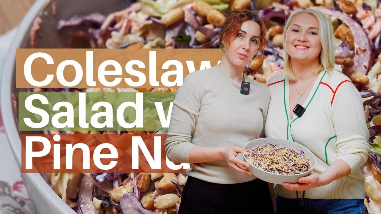 Coleslaw Salad with Pine Nuts | Crunchy, Creamy & Flavorful Side Dish