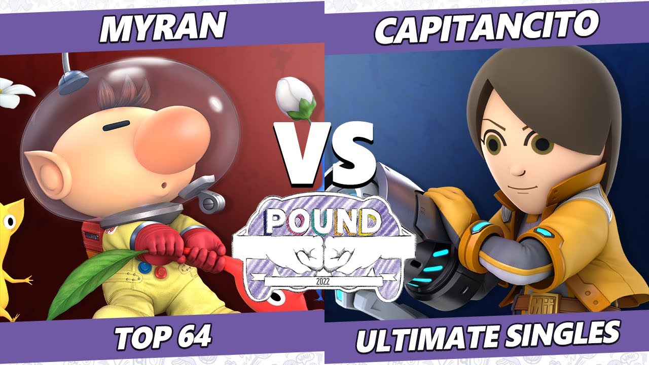 Pound 2022 Top 32 - Myran (Olimar) Vs Capitancito (Mii Swordfighter, Mii Gunner) SSBU Smash Ultimate