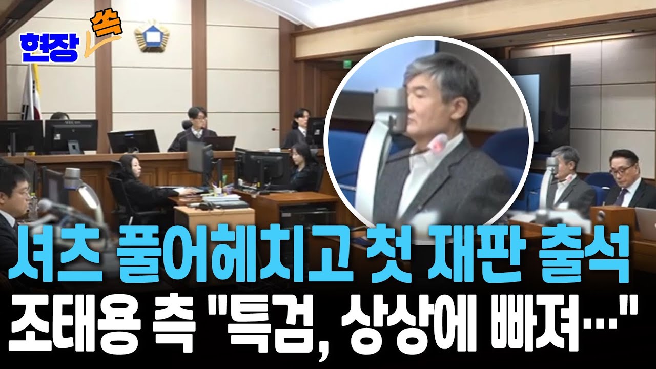셔츠 풀어헤치고 첫 재판 출석…조태용 측 