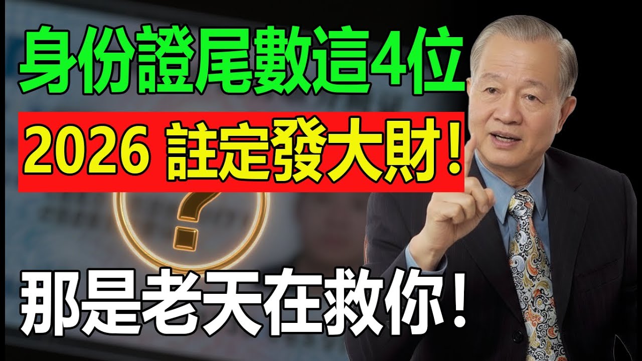 2026「赤馬紅羊」大變局！身分證尾數是這4位，註定大發翻身！曾仕強：這是老天留給你的「救命稻草」，看懂了福報自來！