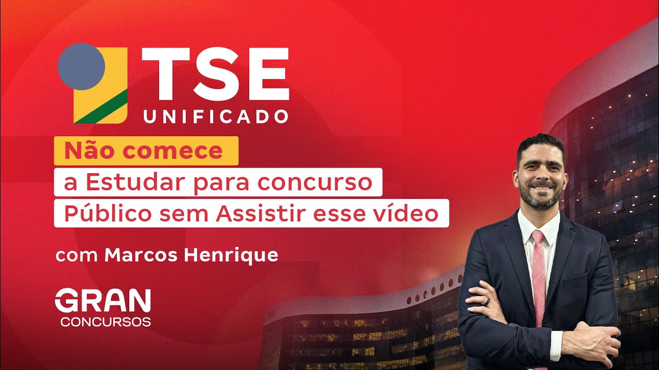 Concurso TSE Unificado | Mentoria: Planos de Estudos Eficientes Pós Edital