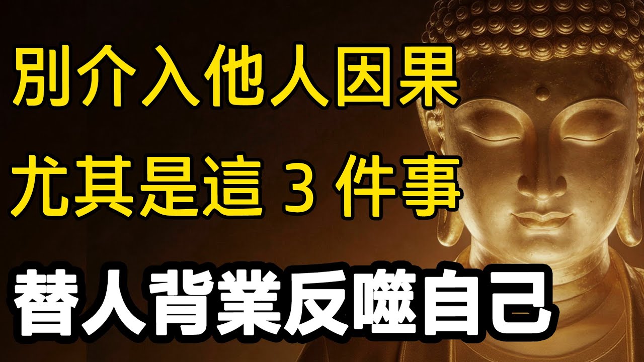這3種忙千萬別幫！《地藏經》提醒：別介入別人的因果，好心替人擋災，業障反而加倍！|睡前必聽|佛學智慧|因果