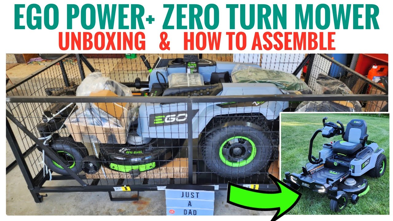 Газонокосилка EGO POWER+ Z6 Zero Turn ZT4205S, 42 дюйма, 56 В, аккумуляторная, распаковка и сборка