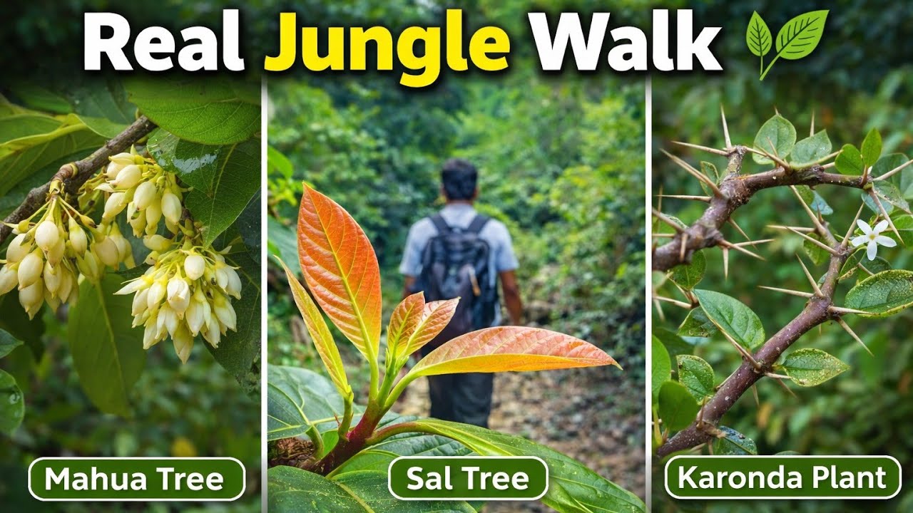 Raw Jungle Walk with Natural Sounds 🌿 | Mahua, Sal & Karonda Forest
