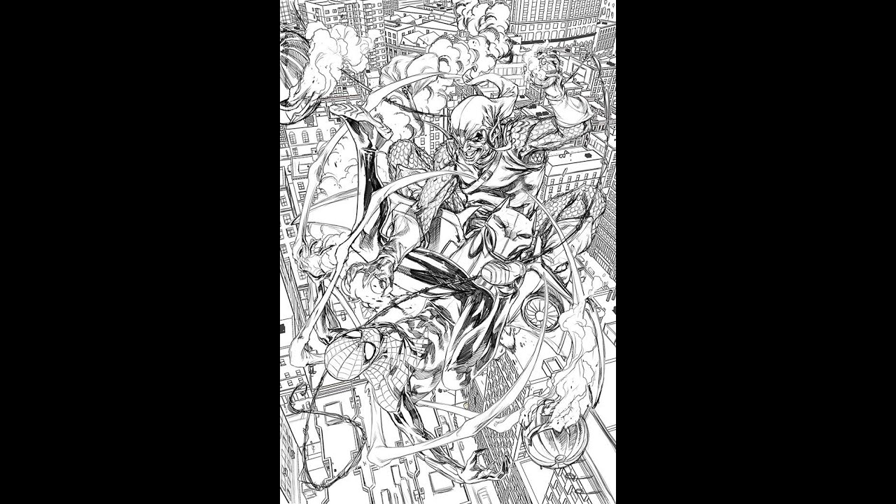 Mark Brooks Speed Art- Spider-man vs.Green Goblin step 2
