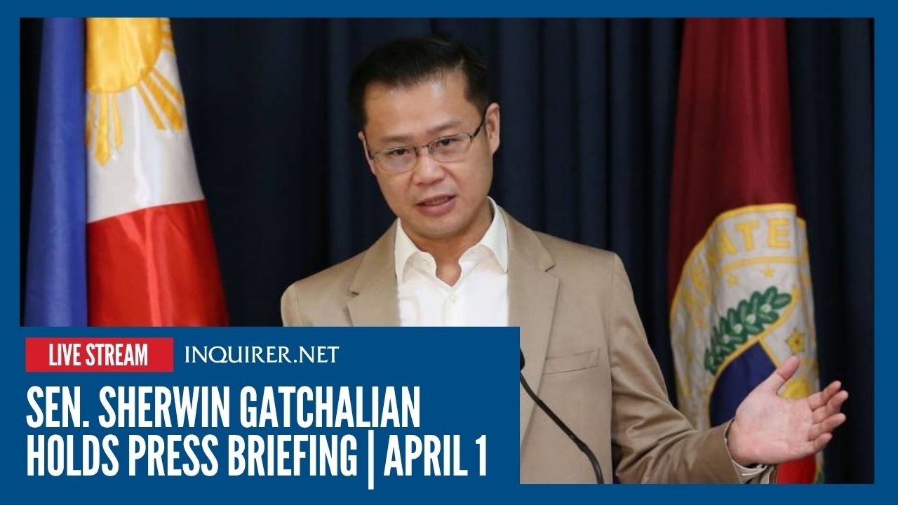 LIVE: Sen. Sherwin Gatchalian holds press briefing | April 1