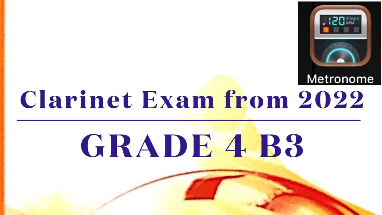 Grade 4 B3 - Tonight by Leonard Bernstein ABRSM Clarinet exam from 2022 w/ metronome