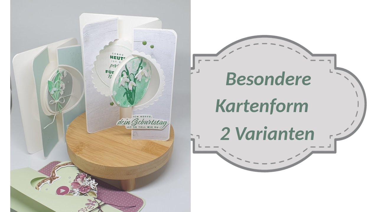 Zwei Karten mit besonderen Falzung