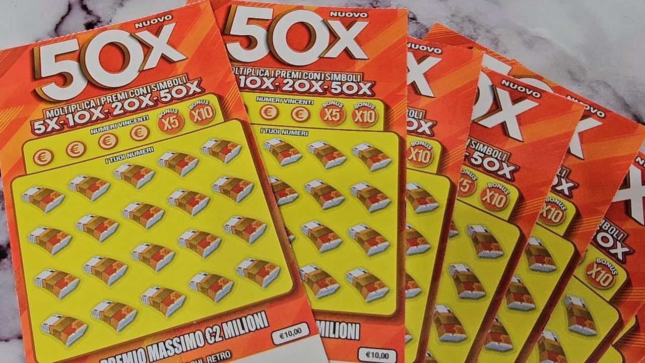 Gratta e Vinci 50X, pacco intero parte iniziale