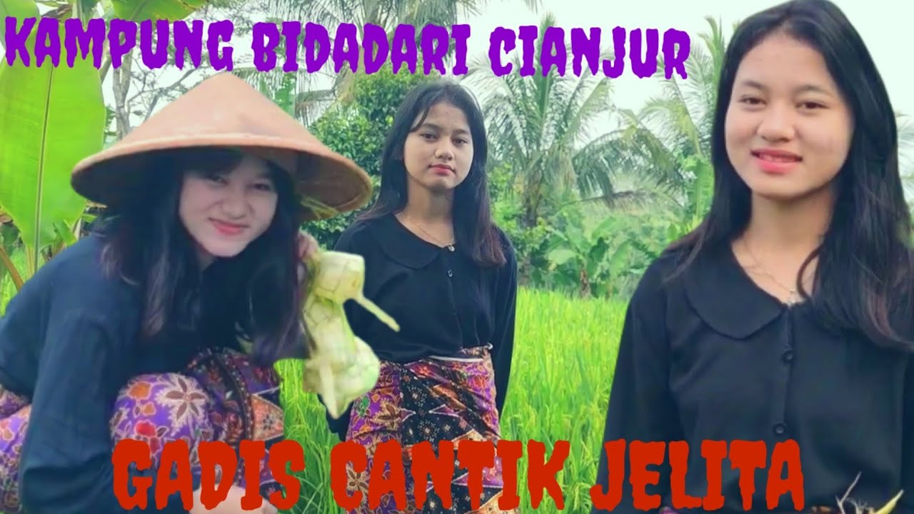 Gadis Desa di Kampung Bidadari, Warganya Cantik-cantik! bikin ketupat cianjur jawa barat