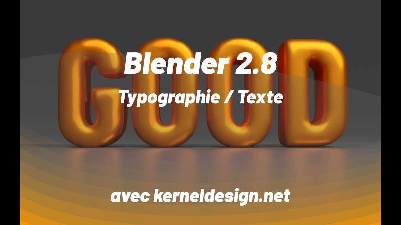 Texte en 3D dans Blender 2.8