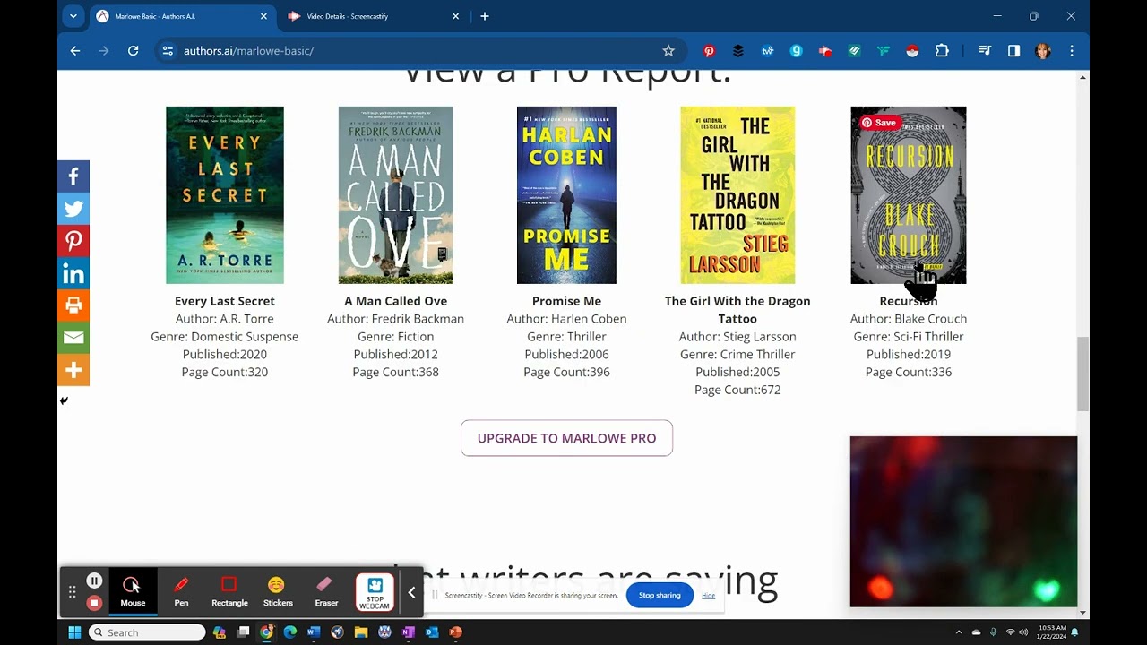 AI for Authors: Marlowe Demonstration