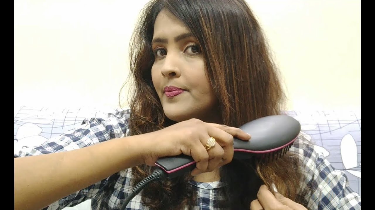 Simply Straight Hair Straightener Brush Review & Demo | Hair Straightener Brush