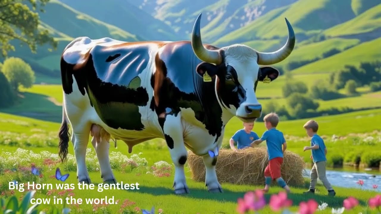 “Big Horn the Gentle Cow” | A farm cow with big horns| Bedtime story| Story time|