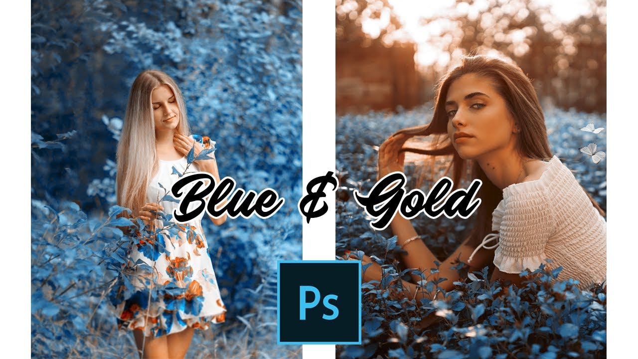 Blue & Golg | Эффект цветокоррекции в Photoshop | Уроки Photoshop