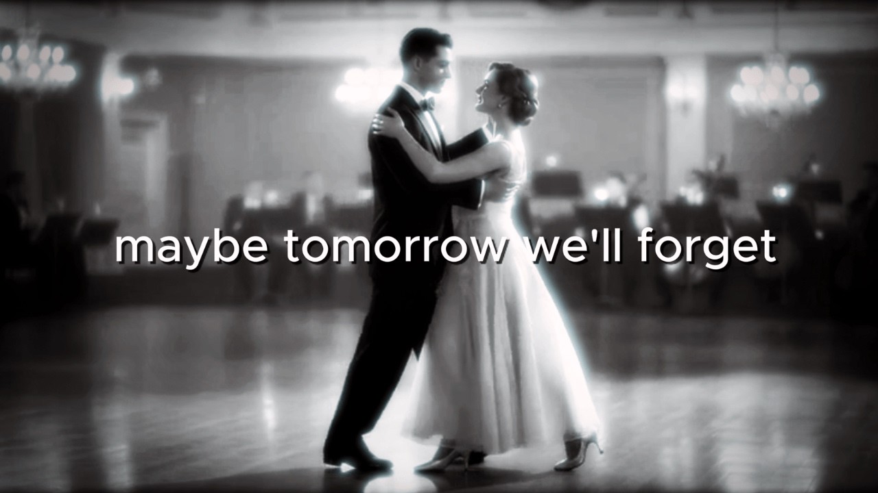 Dancing in the blue sky — 1950s, romantic ballad, vintage music