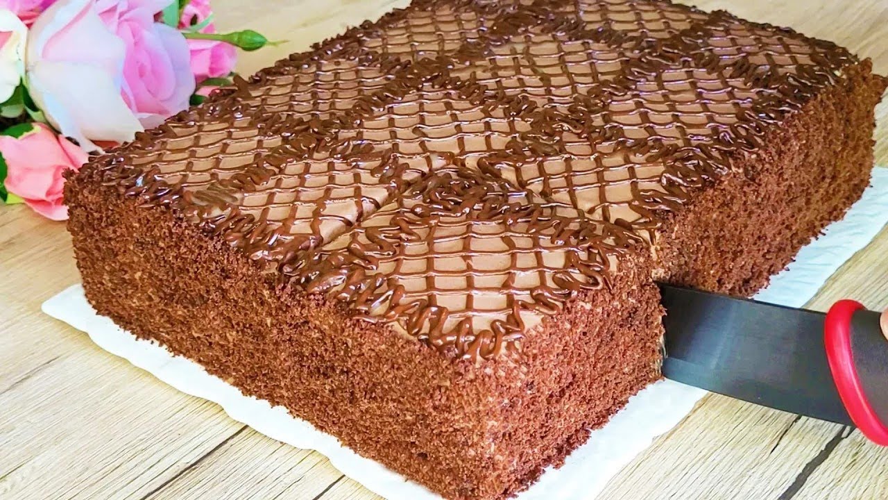 Шоколадный торт за 15 минут! НЕЖНЫЙ и ОЧЕНЬ ВКУСНЫЙ. Простой рецепт!