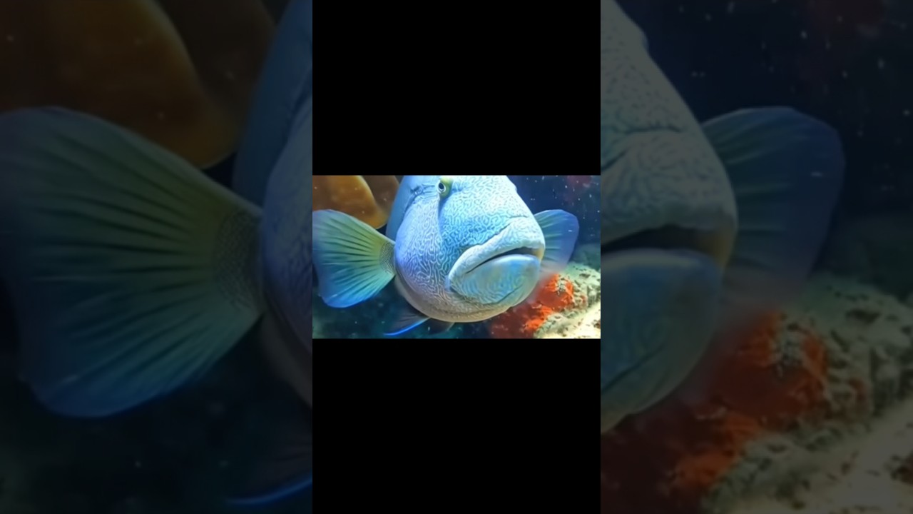 Beautiful Underwater Scene with a Playful Fish #SeaLife #OceanVibes #DeepSeaView #OceanLife