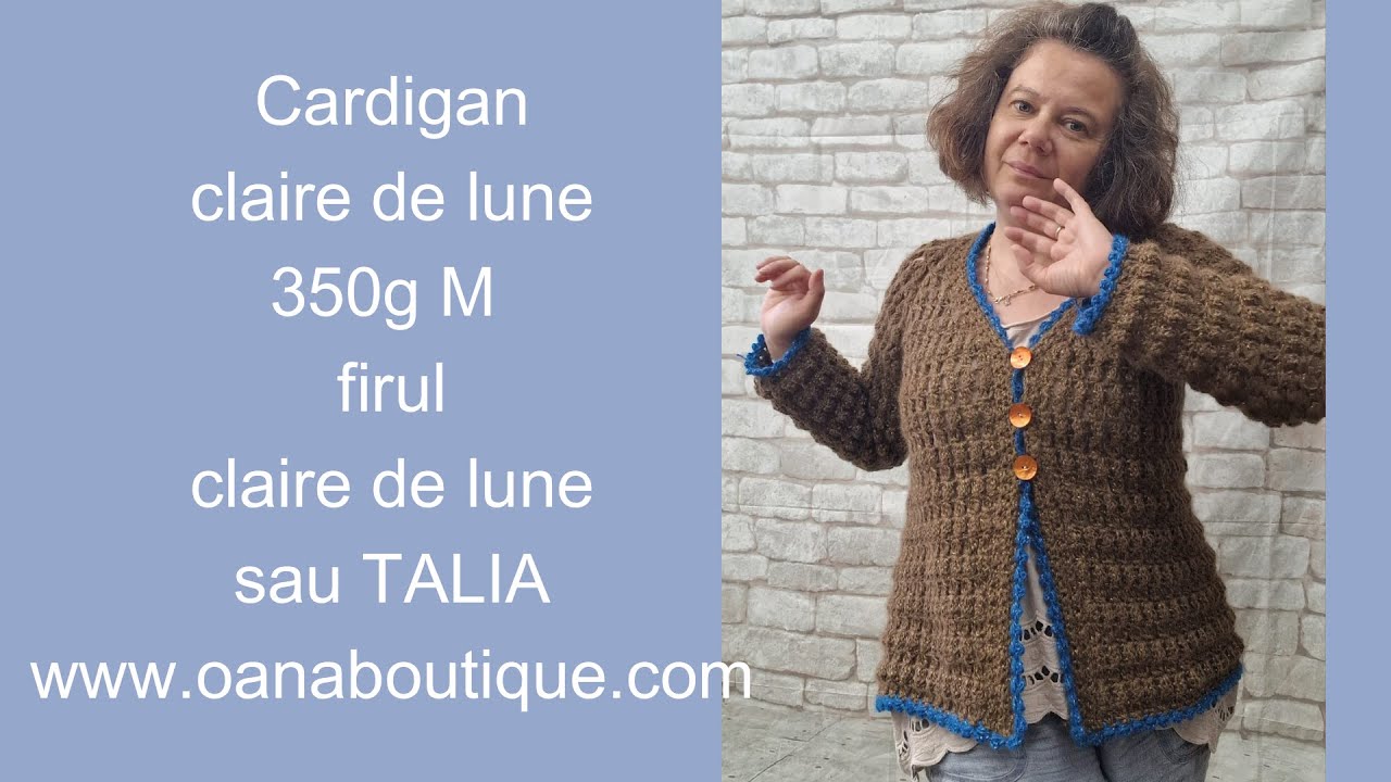 Cardigan Calire de lune model crosetat oanaboutique #firedecrosetat #croșetat #crochetprojects