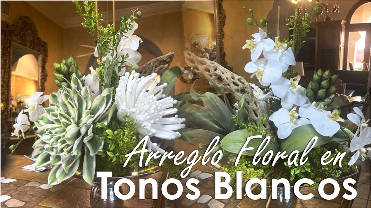 Tutorial: Arreglo Floral Artificial para Comedor con Tonos Blancos.