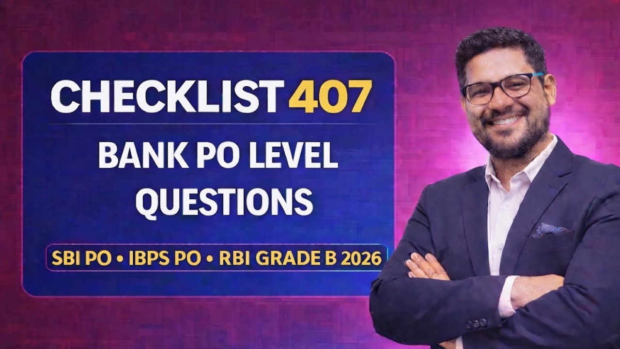 Checklist 407 🔥 Most Expected Quant Questions for Bank PO 2026
