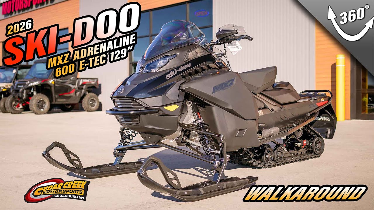 Walkaround | 2026 Ski-Doo MXZ® Adrenaline® 600R E-TEC 129_Black