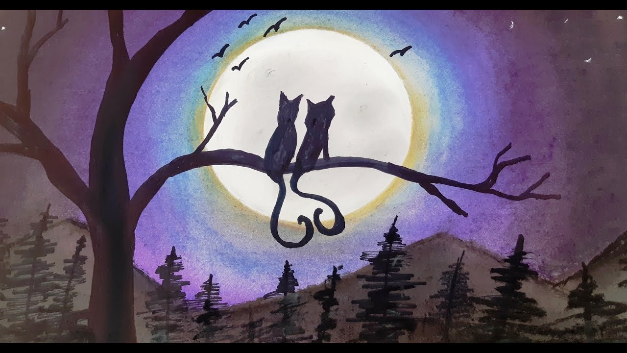 DOS GATOS EN LA NOCHE