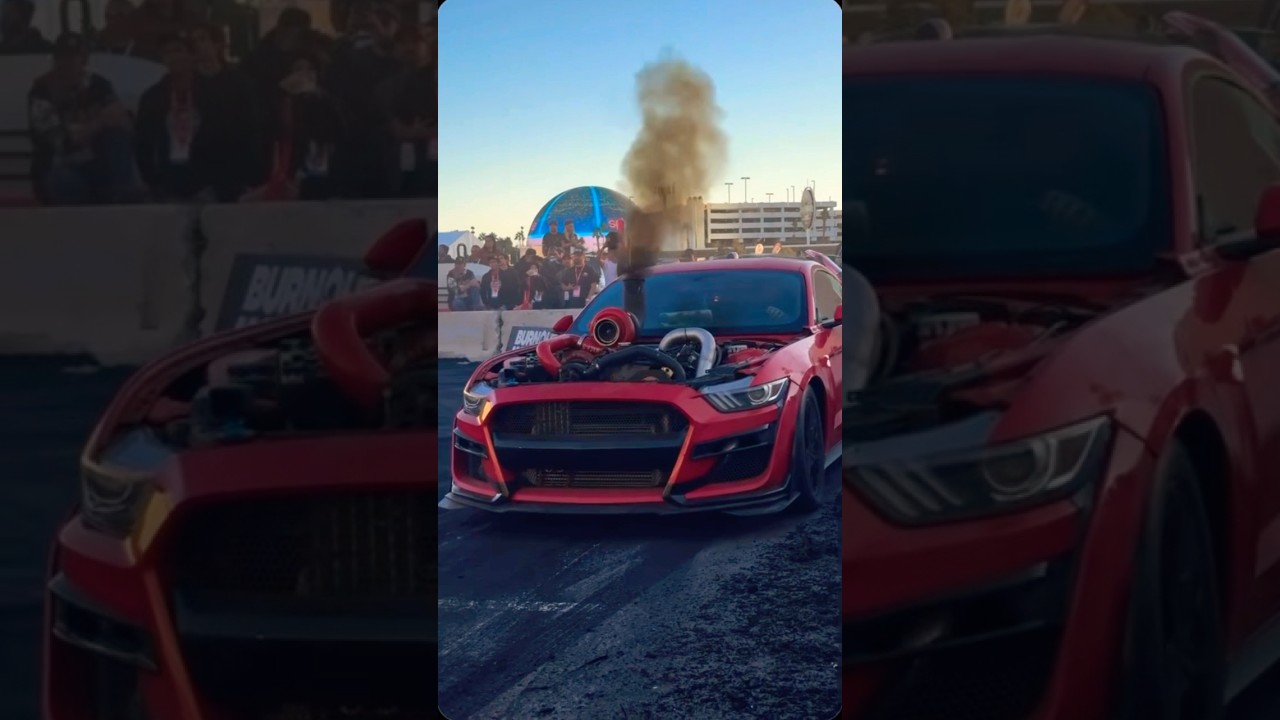 Cummins Swapped Mustang AKA &ldquo;Smoke Stang&rdquo;😮&zwj;💨 #carcommunity #mustang #cummins #turbo  #dragracing