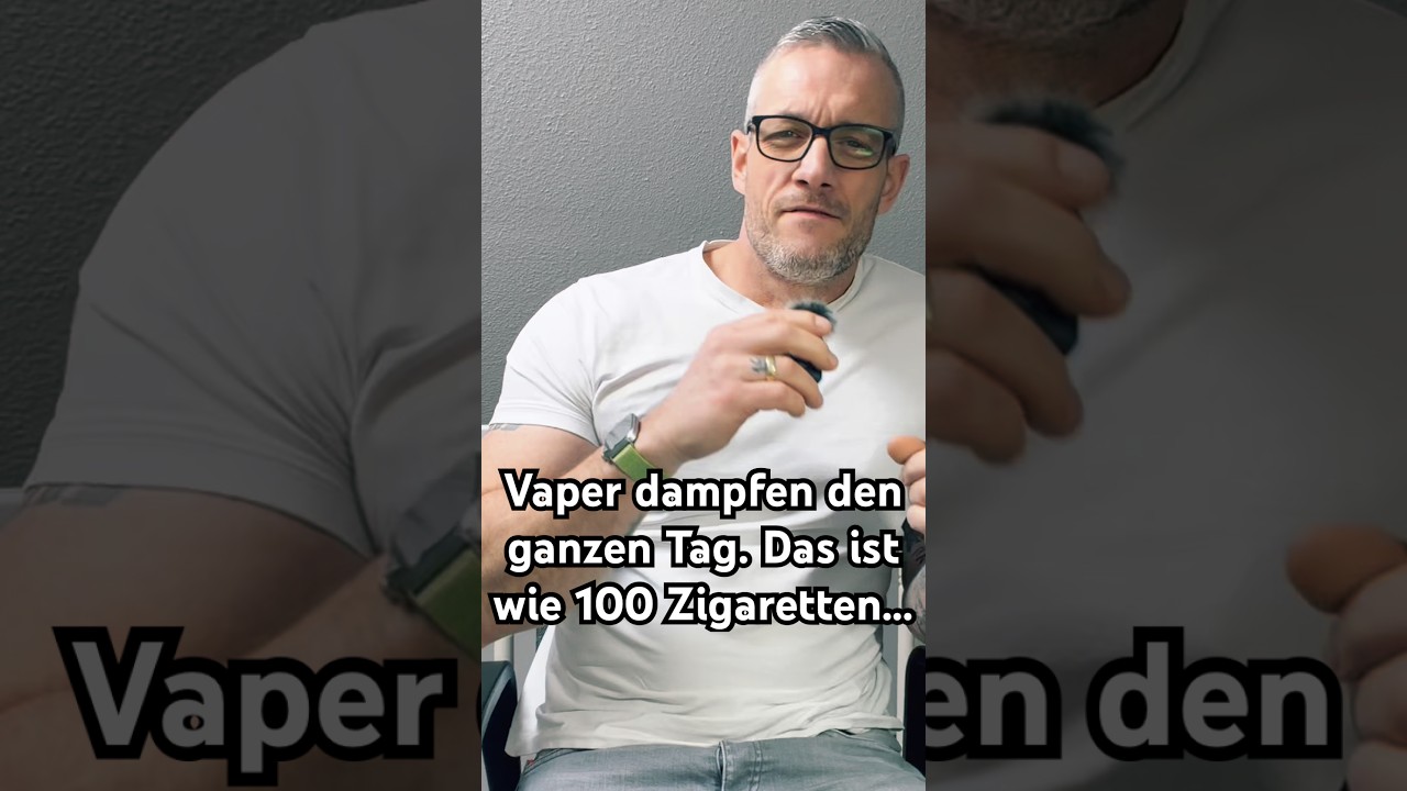Vaper dampfen den ganzen Tag. Das ist wie 100 Zigaretten... #steamshots #harmreduction #vape