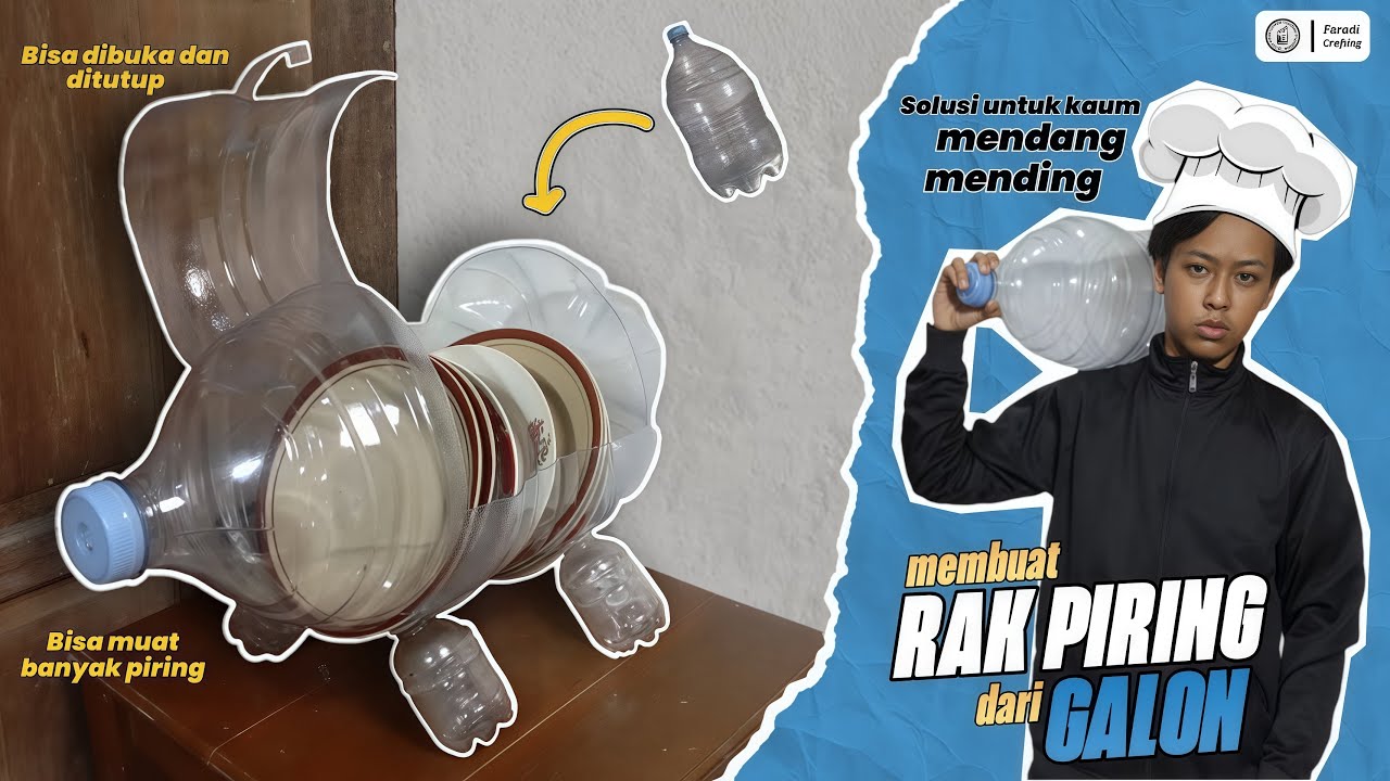 GINI CARA BUATNYA !! RAK PIRING DARI GALON BEKAS | Do It Yourself (DIY)