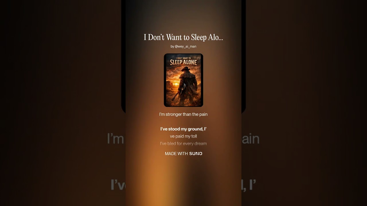 I Don’t Want to Sleep Alone | Cinematic Rock Ballad | Epic Western Rock Anthem