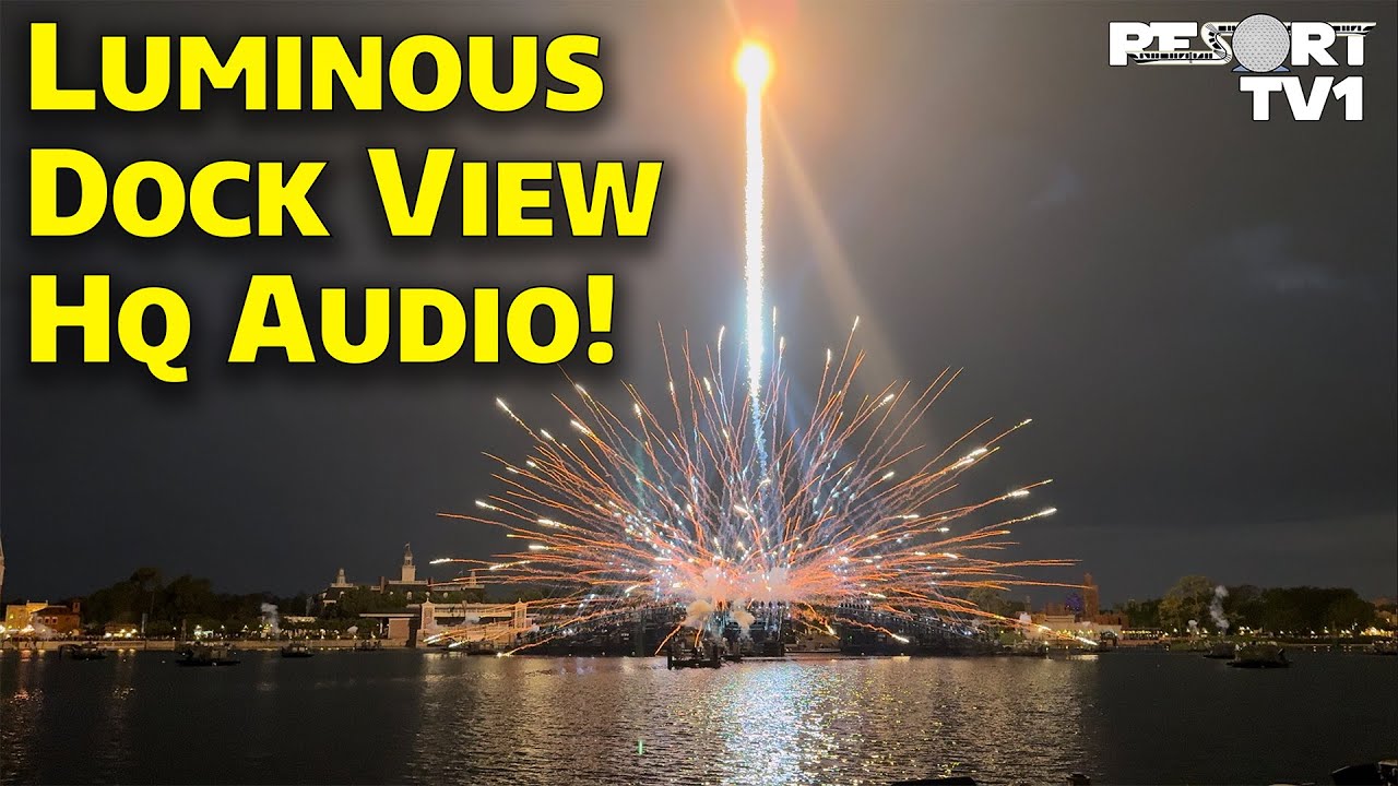 Epcot Luminous Fireworks - Amazing Private View from the Dock - HQ Audio - 4K - Walt Disney World