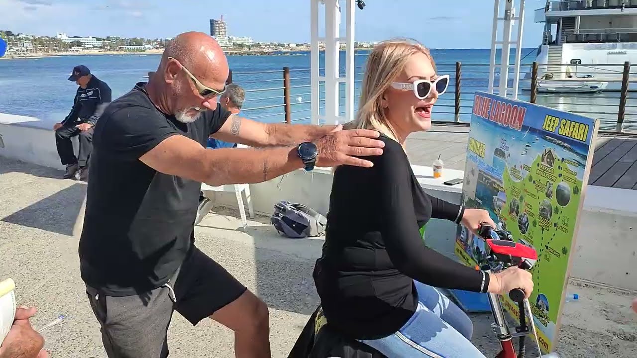 Coco the Pelican is back in the Harbour.. Paphos Harbour Cyprus