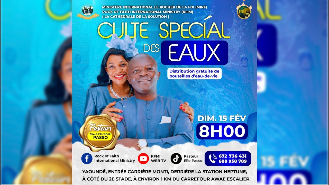 CULTE SPÉCIAL DES EAUX | DIM. 15 FEV 2026 | CATHÉDRALE DE LA SOLUTION