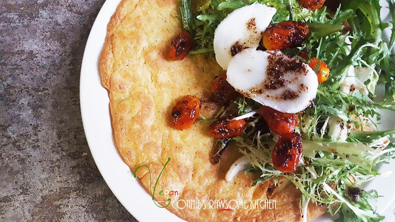 chickpea #1 - CECINA - FARINATA DE CECI - ITALIAN CHICKPEA FLATBREAD - RAW GREENS | Connie's RAWsome