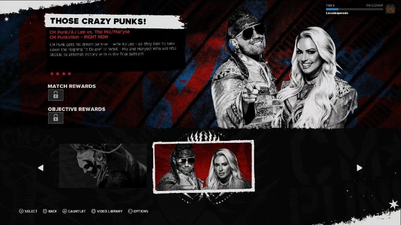 WWE 2K26 Showcase Those Crazy Punks! CM Punk/AJ Lee Vs. The Miz/Maryse CM Punkvilion All Objectives