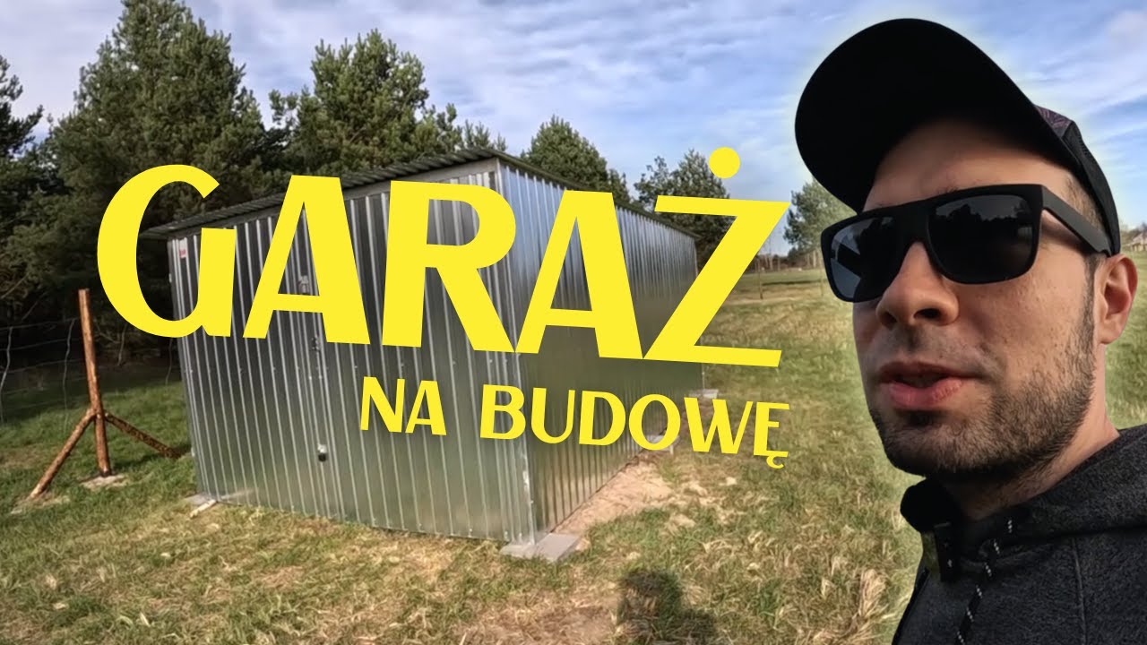GARAŻ BLASZANY 3x5. Ile kosztuje i jak zakotwić garaż tymczasowy? BUDOWA DOMU. BLASZAK NA DZIAŁCE