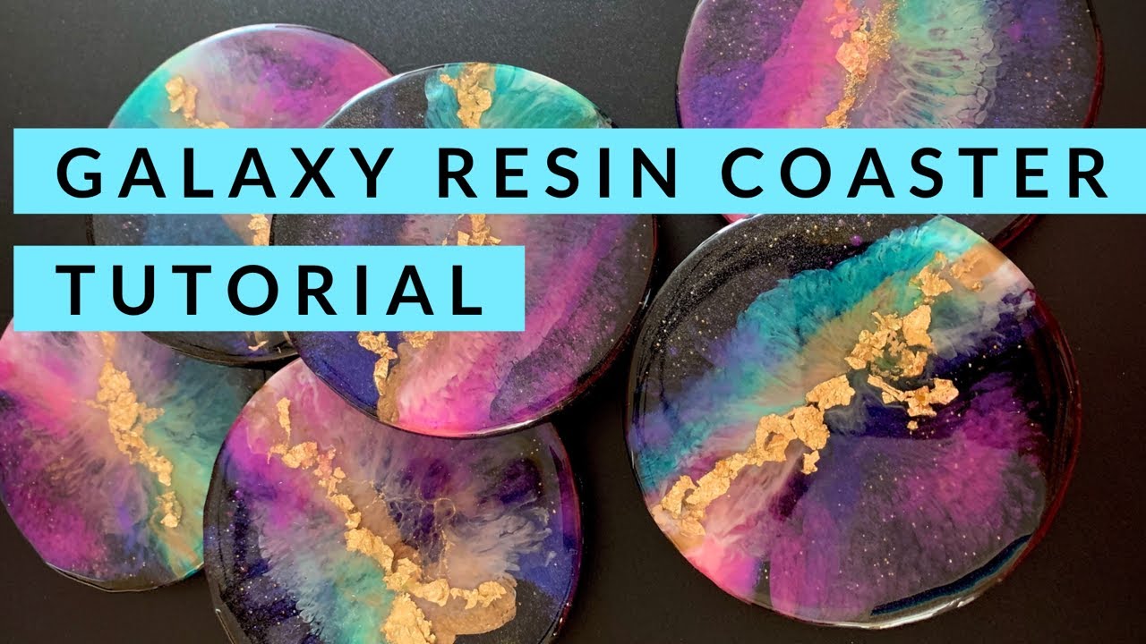 Galaxy Resin Coasters - Tutorial, Use resin layers to create a stunning 3D galaxy